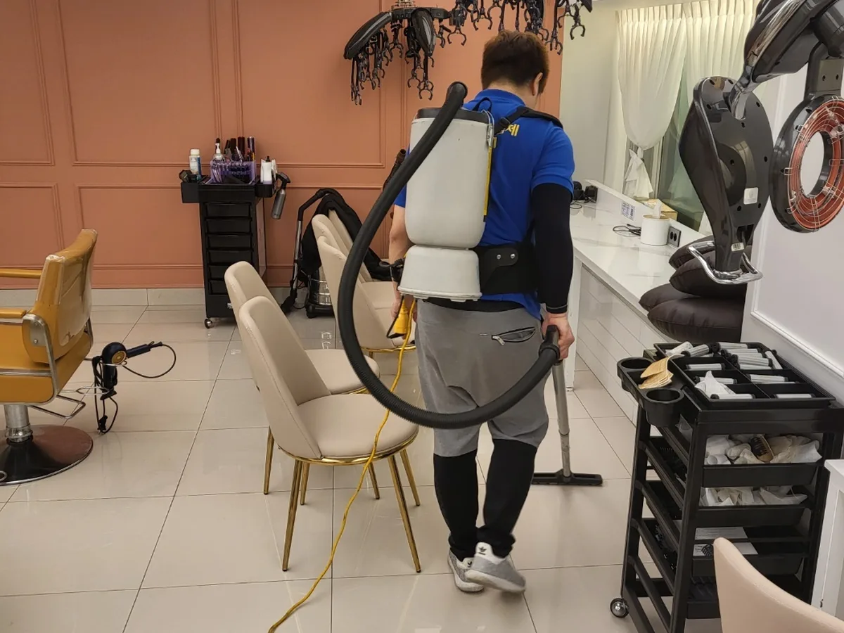 원주시 봉산동 헤어샵 대기 검사실 위생청소 사례 - 행진크린